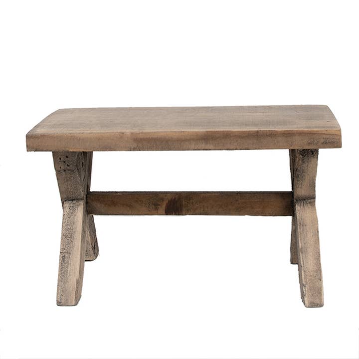 6H2315 Plant Table 24x13x14 cm Brown Wood Foot stool for wholesale by Clayre & Eef