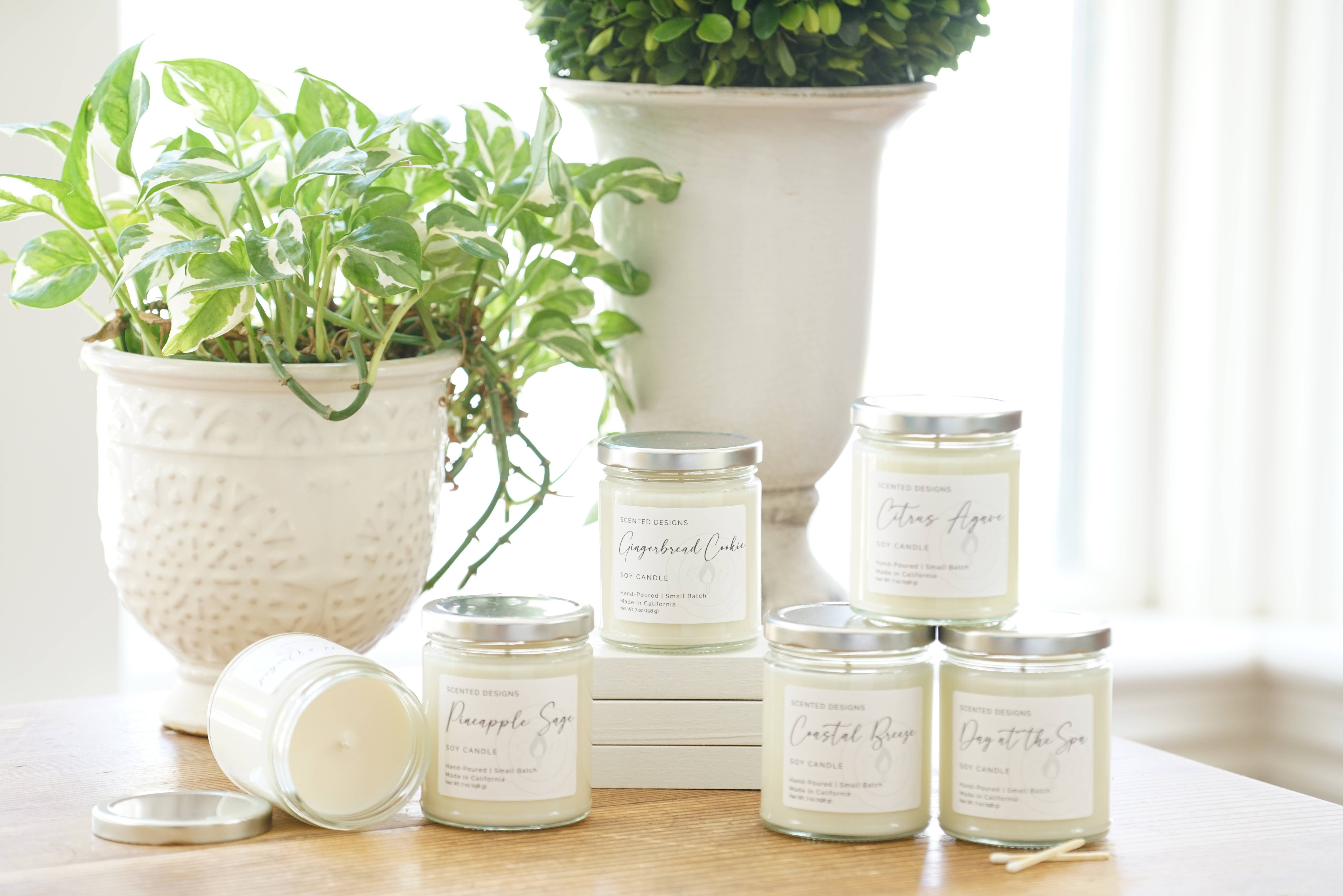 Scented Designs Candle Co - Wholesale Jar/Filled Candle - Sea Salt & Orchid Soy Candle - 7oz Signature Jar5