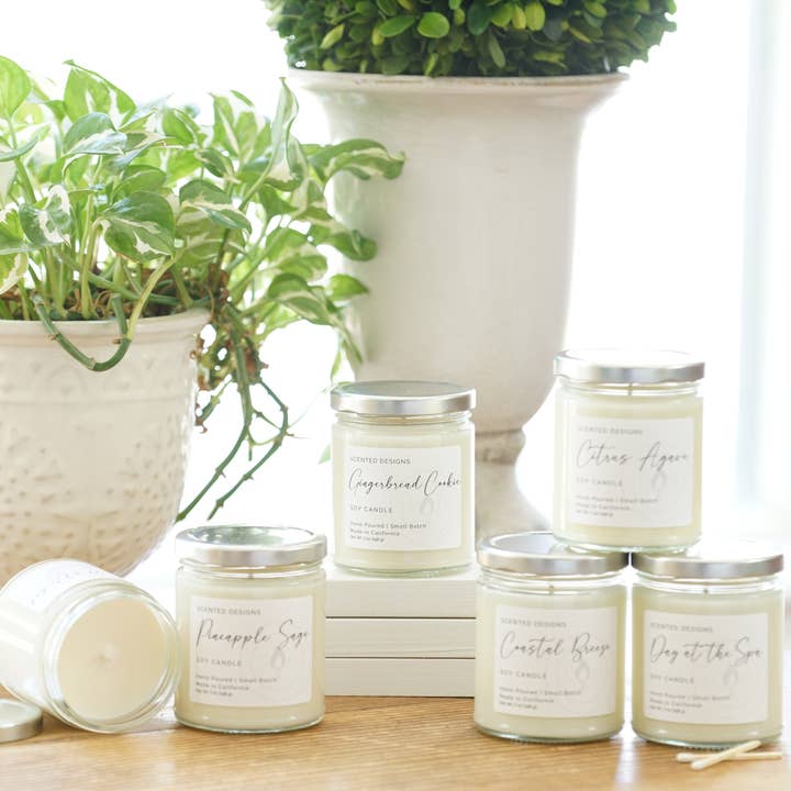 Scented Designs Candle Co - Wholesale Jar/Filled Candle - Sea Salt & Orchid Soy Candle - 7oz Signature Jar5