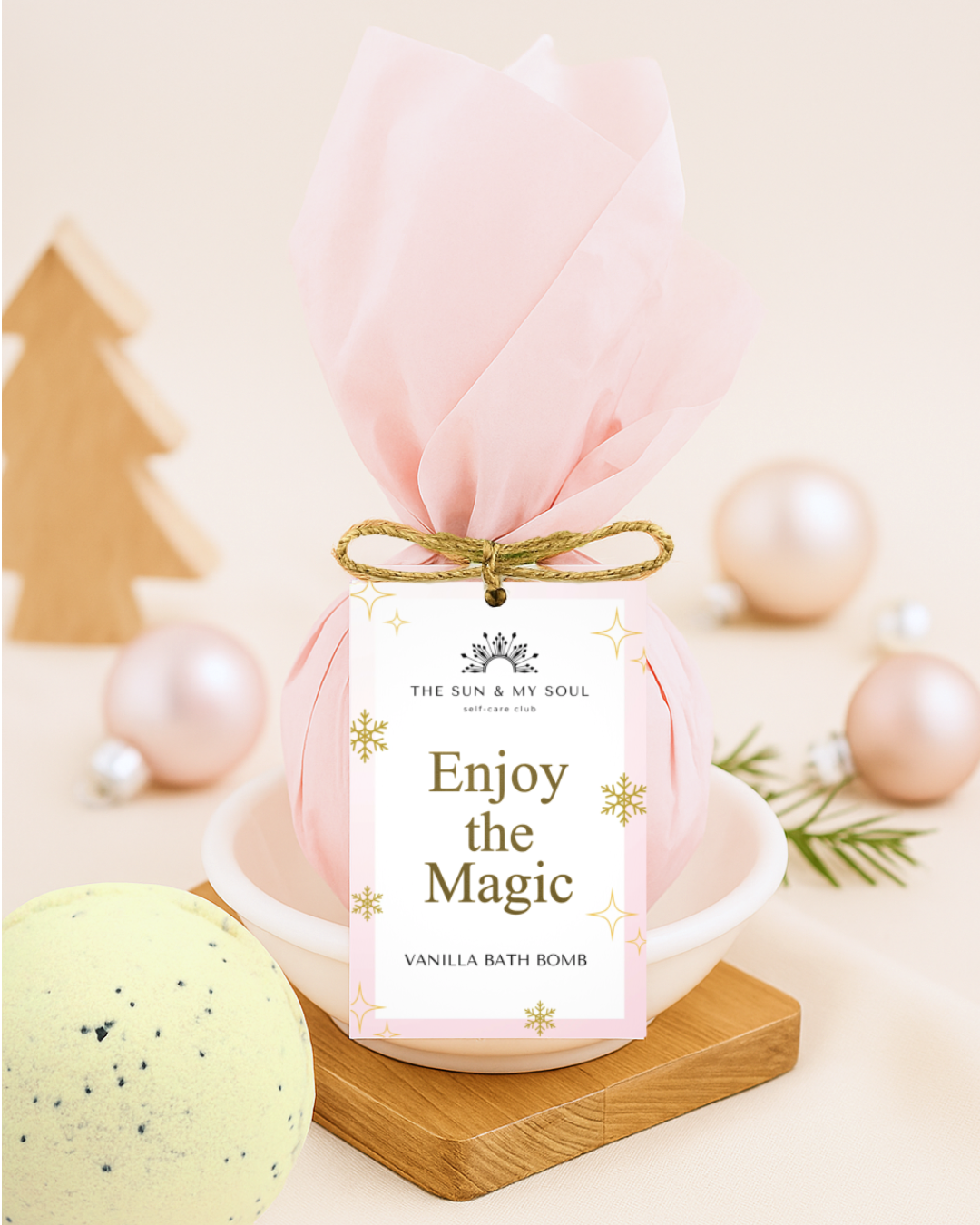 The Sun & My Soul Bath Bomb Soak Wellness Gifts - Wholesale Bath Bomb/Fizz - Christmas Vanilla Bath Bomb⎜Festive Holiday Self Care Gift3