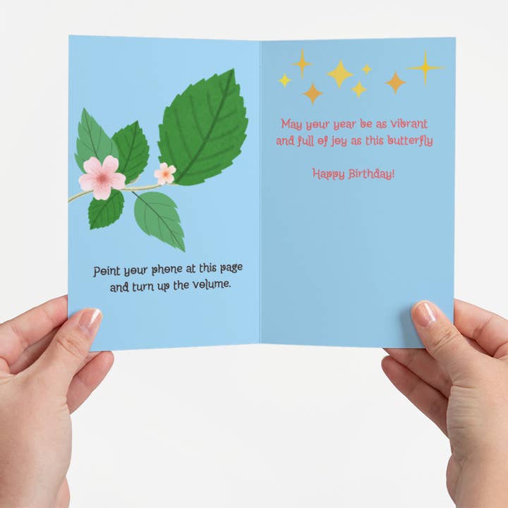 Live Invites - Vente Cartes d'anniversaire - Joyeux anniversaire - Papillon arc-en-ciel 3D2