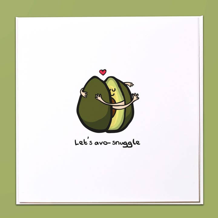 Carte de vœux câlin d'avocat pour la vente par The Crafty Giraffe
