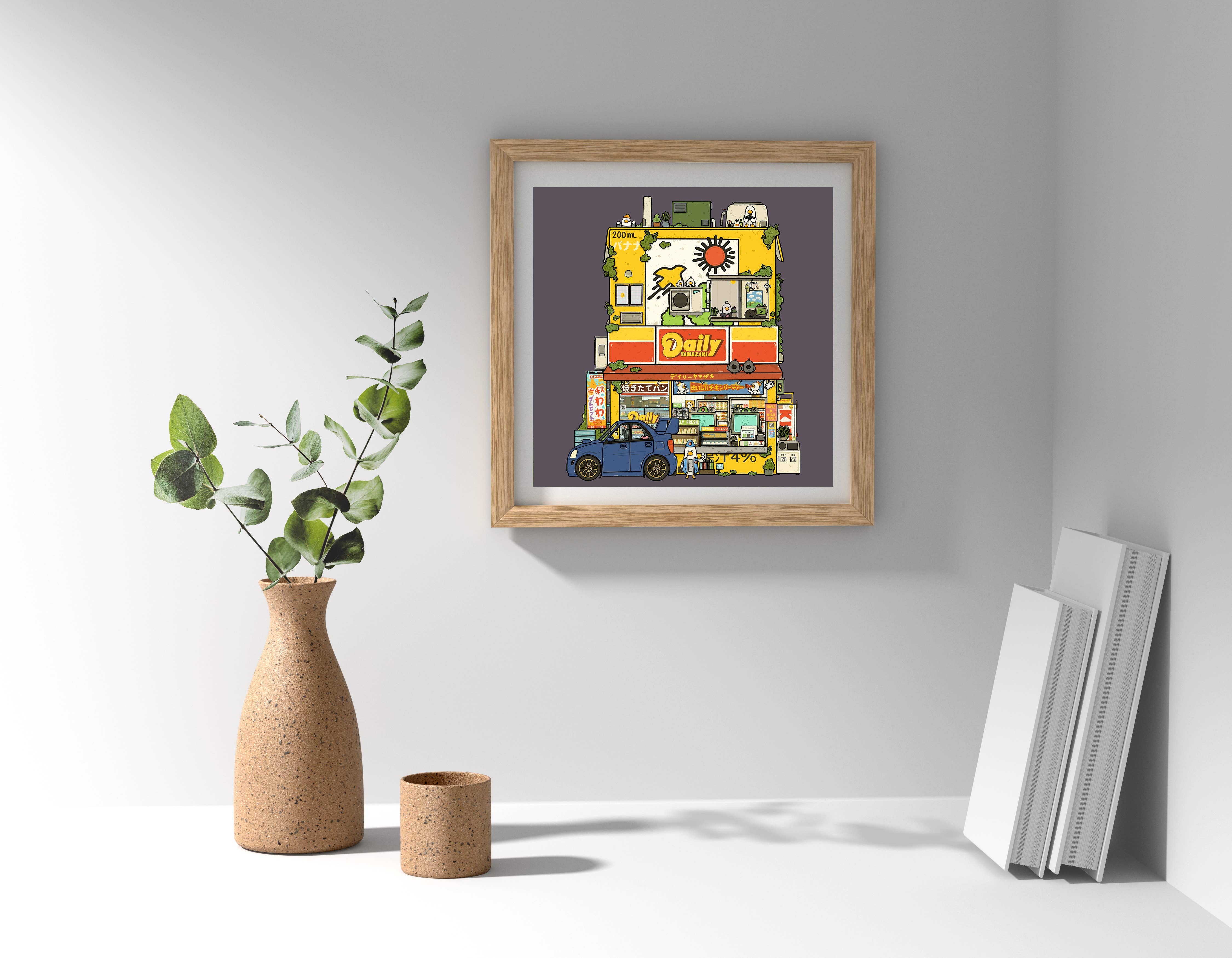 sushiboiiiyy - Wholesale Art Print - Daily Yamazaki Konbini 8x8 Art Print0