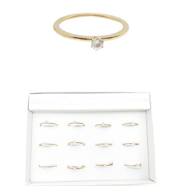 Dendy Crystal Stackable Stainless Steel RIngs for wholesale by Diacly