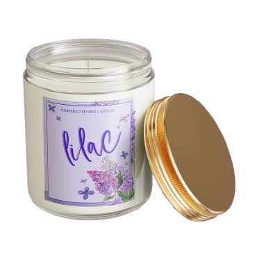 Pampered Senses Lilac Candle for wholesale by Pampered Senses Candles