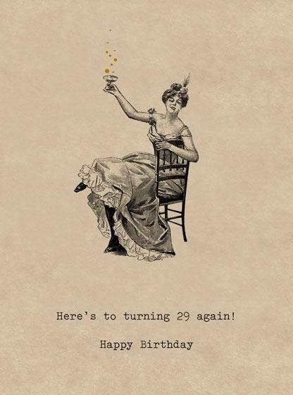 Laughing Elephant – Engroshandel Fødselsdagskort – 29 Igen - Fødselsdagskort1