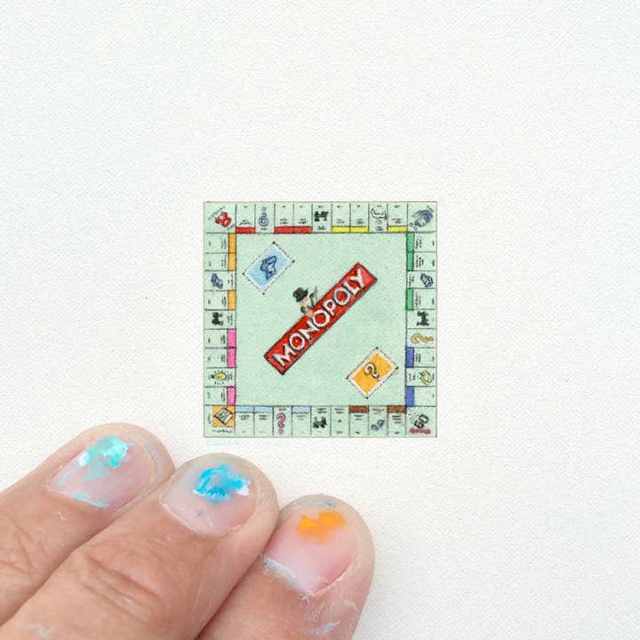 Karen Libecap Tiny Paintings - Wholesale Art Print - Monopoly Miniature Watercolor Painting - Art Print1