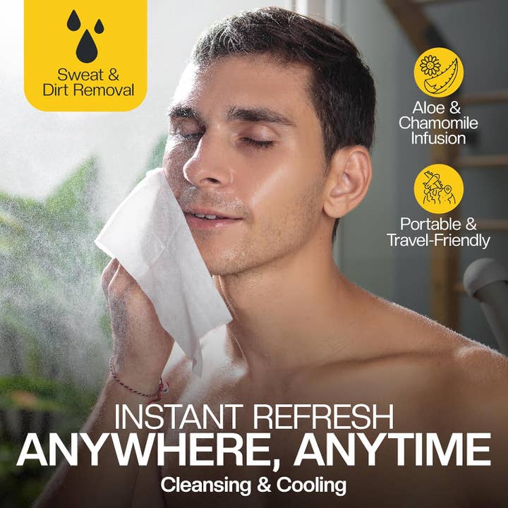 Innovarix - Wholesale Facial Cleanser - The Noblemen Charcoal Face + Body Cleansing Wipes 120 count6