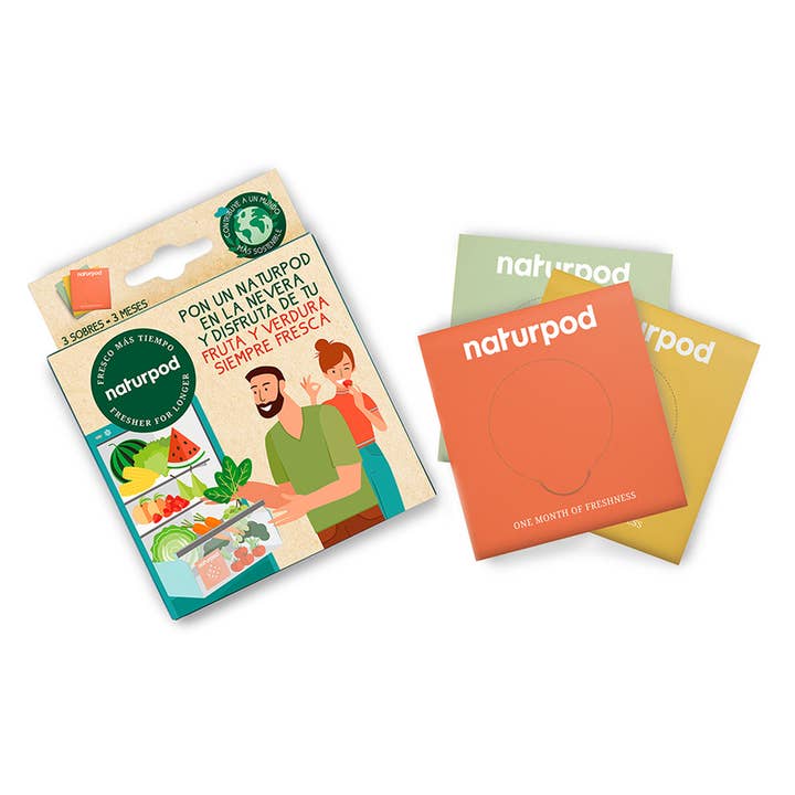NATURPOD - Wholesale Kitchen Tool/Gadget - ZEROWASTE pack of 3 sachets for fruit and vegetables (3 months)3