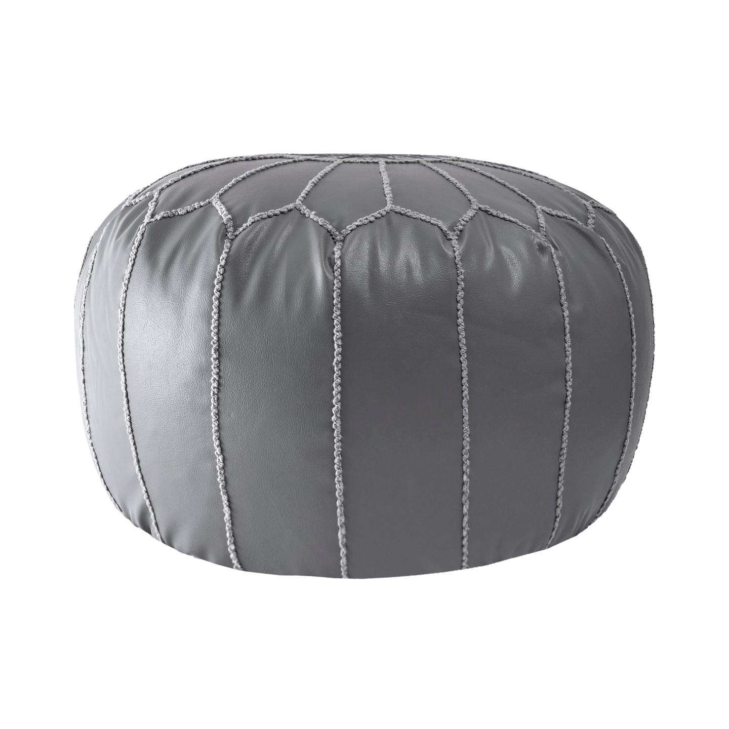 nuLOOM - Wholesale Pouf - Classic Moroccan Faux Leather Filled Ottoman Pouf11