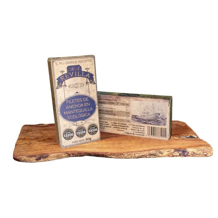 Made in Spain – Engroshandel Fisk på dåse – Anchoas M.A. Revilla – Smørpakke 50g