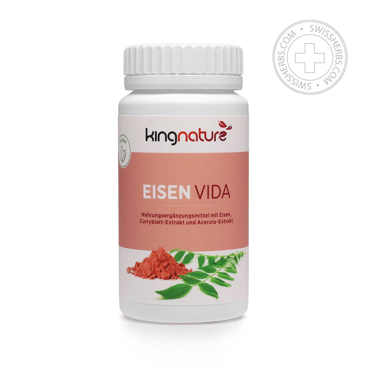 SwissHerbs Pharma GmbH - Wholesale Oral Supplement/Vitamin - Kingnature Eisen Vida - contains 100 Vegi capsules with iron