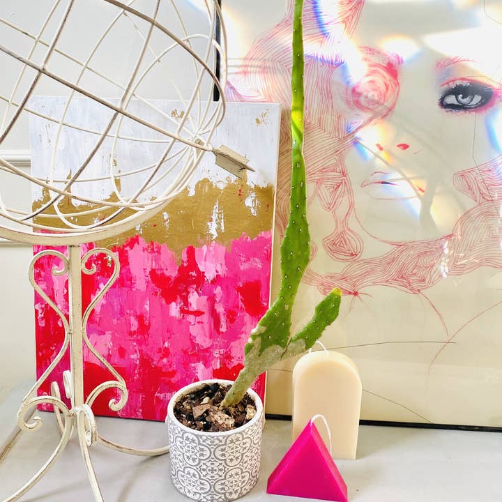 Maple + Love - Vente Bougies originales - Bougies en cire d'abeille aux formes géométriques colorées2