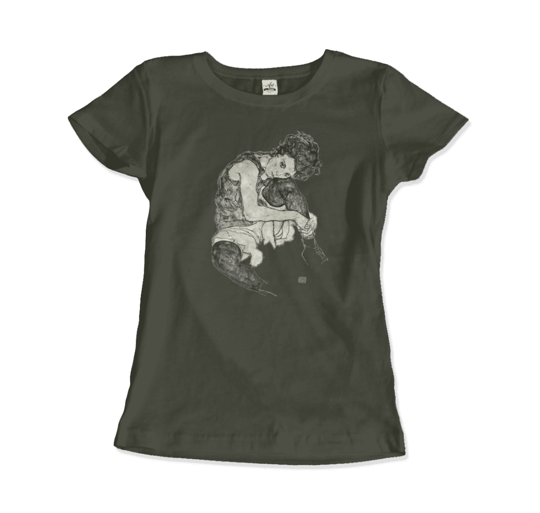 Art-O-Rama Shop - Wholesale T-Shirt (Graphic) - Unisex - Egon Schiele Zeichnungen I (Drawings 1) 1917 Art T-Shirt12
