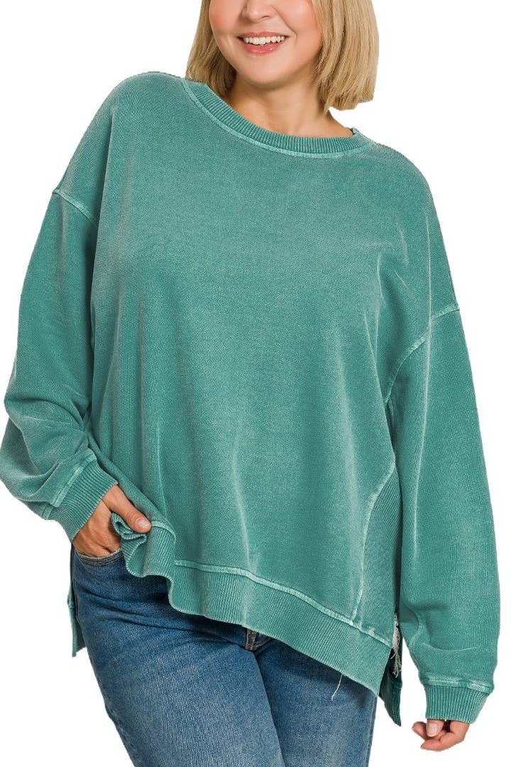 Vanilla Monkey – wholesale Sweatshirt – Women's – Plus F/terry Pigment Dye And Enzyme Washing Pullover10