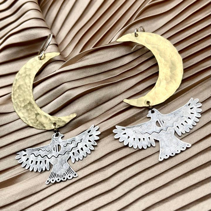Fluff Hardware - Wholesale Dangle Earrings - Handmade Night Wing Earrings