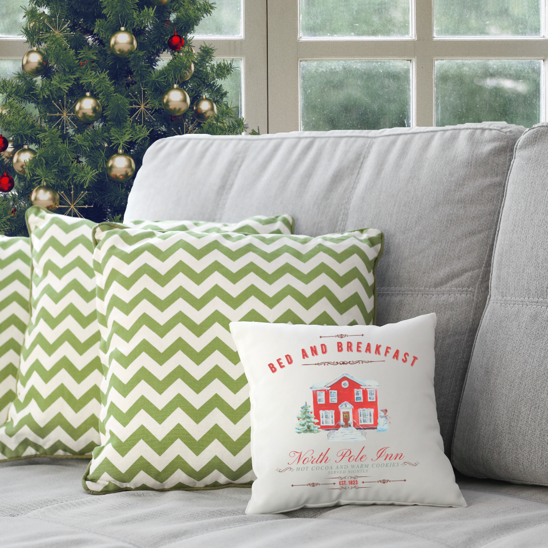 Go Charlotte - Wholesale Throw Pillow Cover - North Pole Inn Pillow Cover1