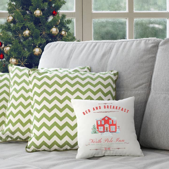 Go Charlotte - Wholesale Throw Pillow Cover - North Pole Inn Pillow Cover1