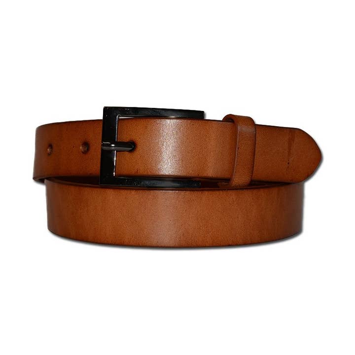 BRENDAN - Brown Genuine Leather Boys Formal Belt for wholesale by The Fitting Belt Company