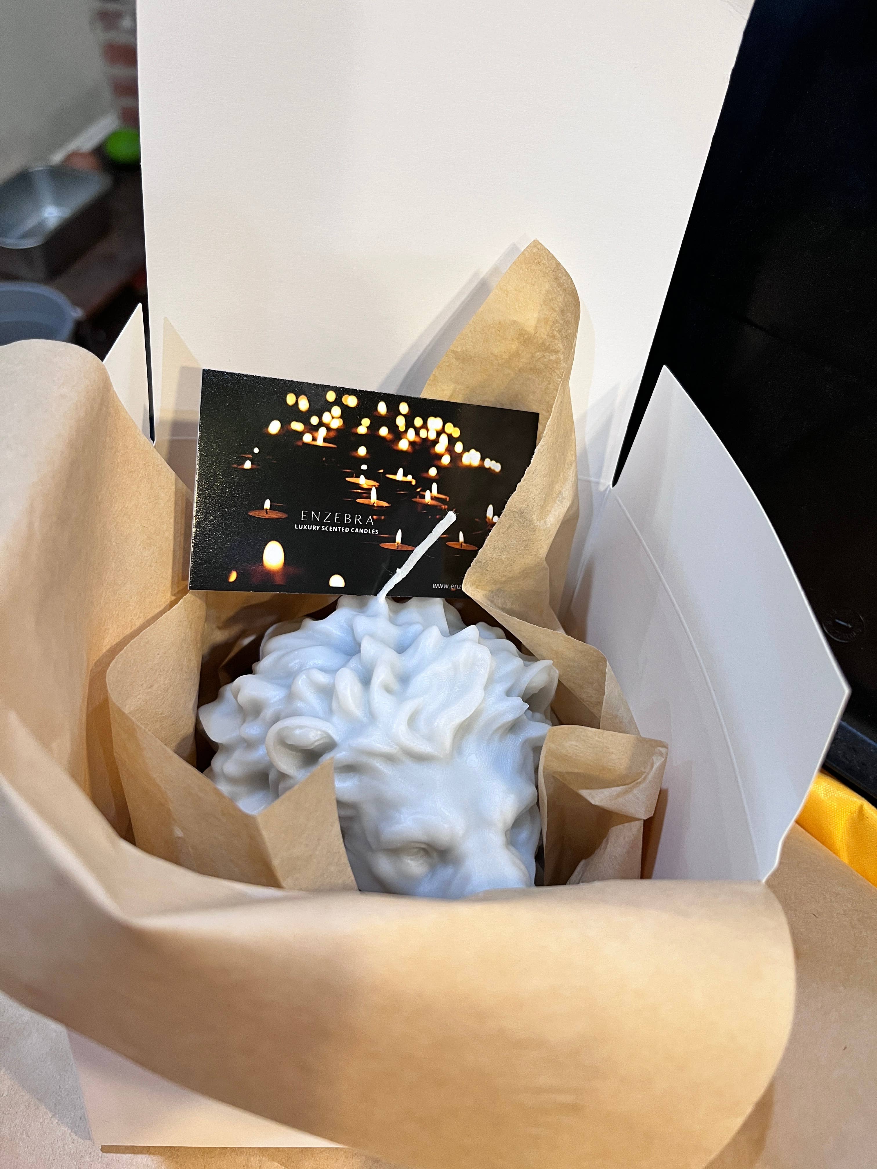 Zebra Industries, LLC - Wholesale Novelty Candle - The Mane Event- Lion Head Candle0