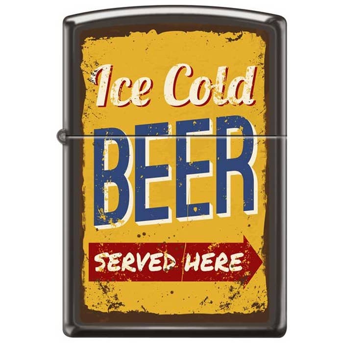 Lighter King - Vendita all'ingrosso Accendini - Accendino Zippo Birra Fredda Marrone
