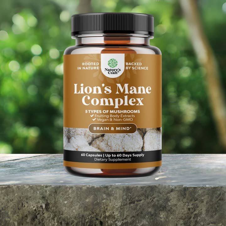 Lion’s Mane Capsules –Mushroom Complex for Brain & Mind,60ct for wholesale by Nature's Craft