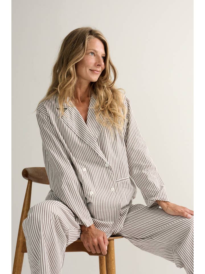 moshi moshi mind - Wholesale Button Down Shirt - Women's - viva shirt stripe