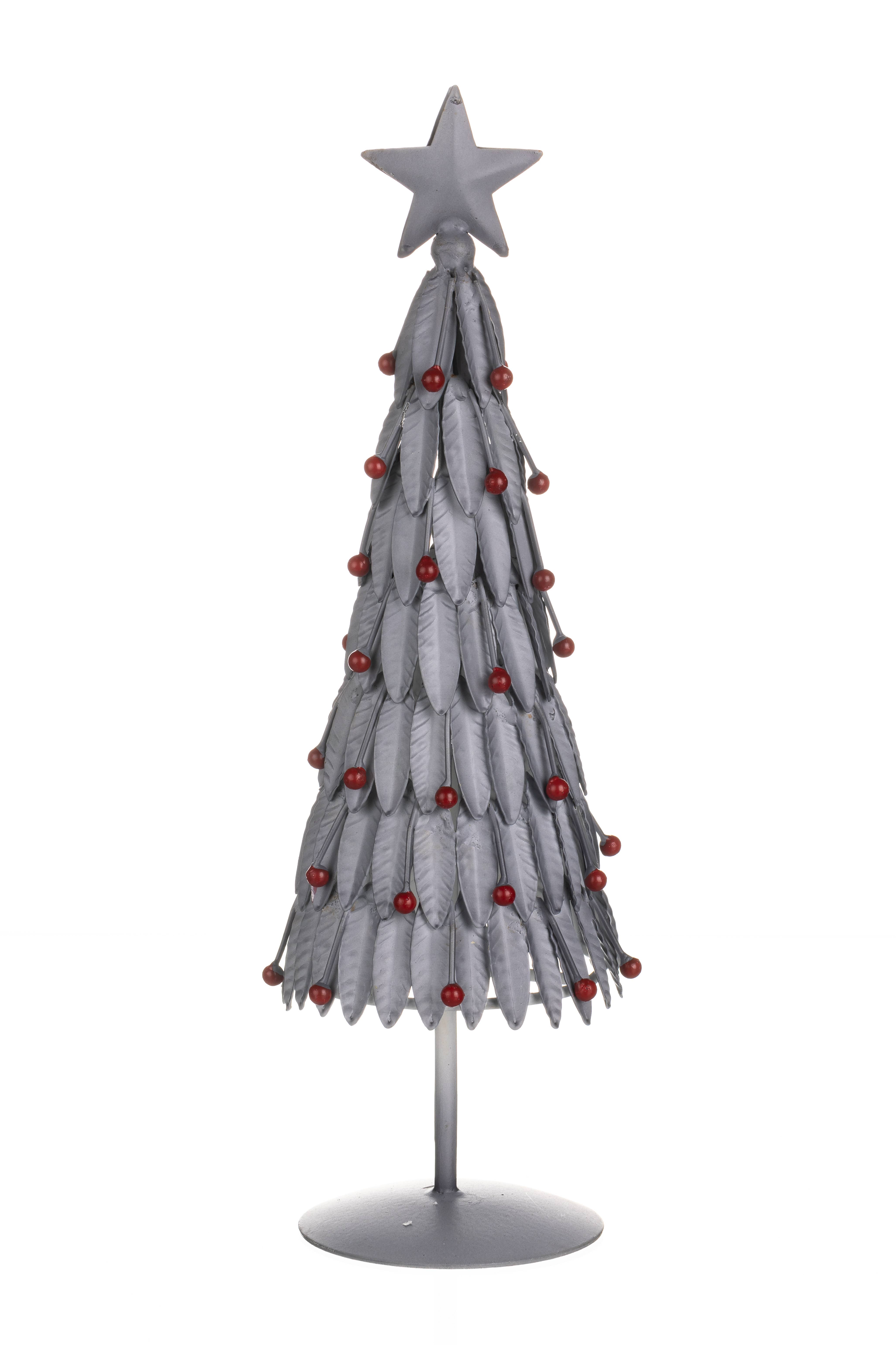 Shoeless Joe Ltd – wholesale Christmas decoration – Silver Red Berry Christmas Tree0