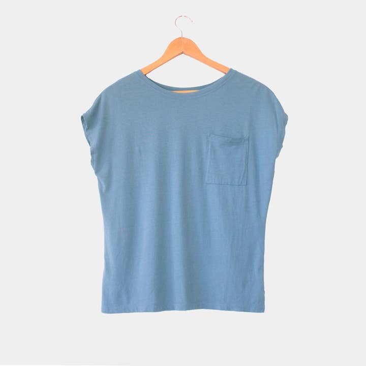 Clean Tee Factory - Wholesale T-Shirt - Women's - Women's Butter Soft Cotton/Modal Dolman Pocket T-Shirt