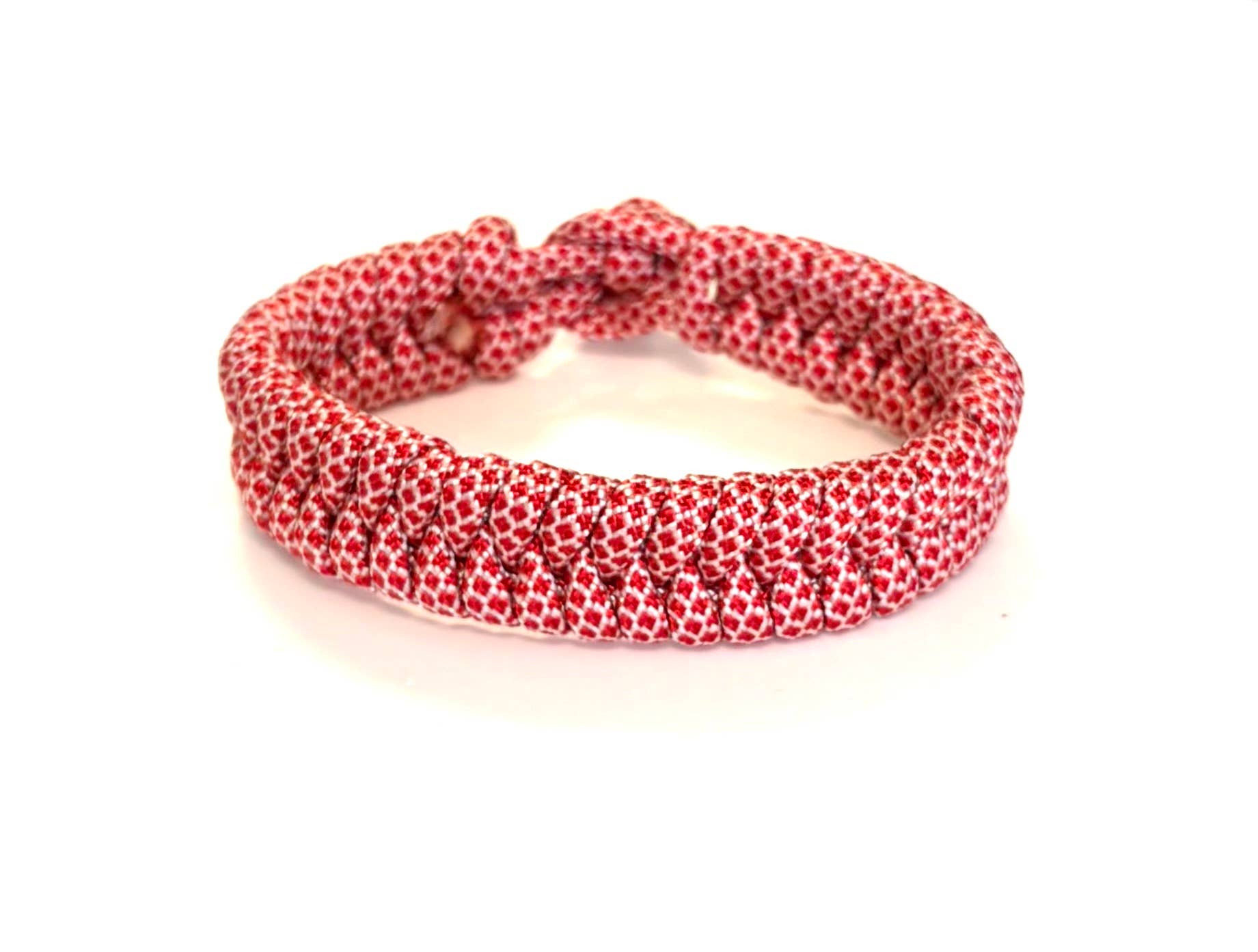 Chic Le Freak - Wholesale Woven/Braided Bracelet - Men's bracelet braided paracord red/white