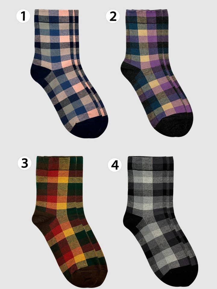 Kvinders Crew Check X Check sokker for engroshandel hos 7DAYSSOCKS