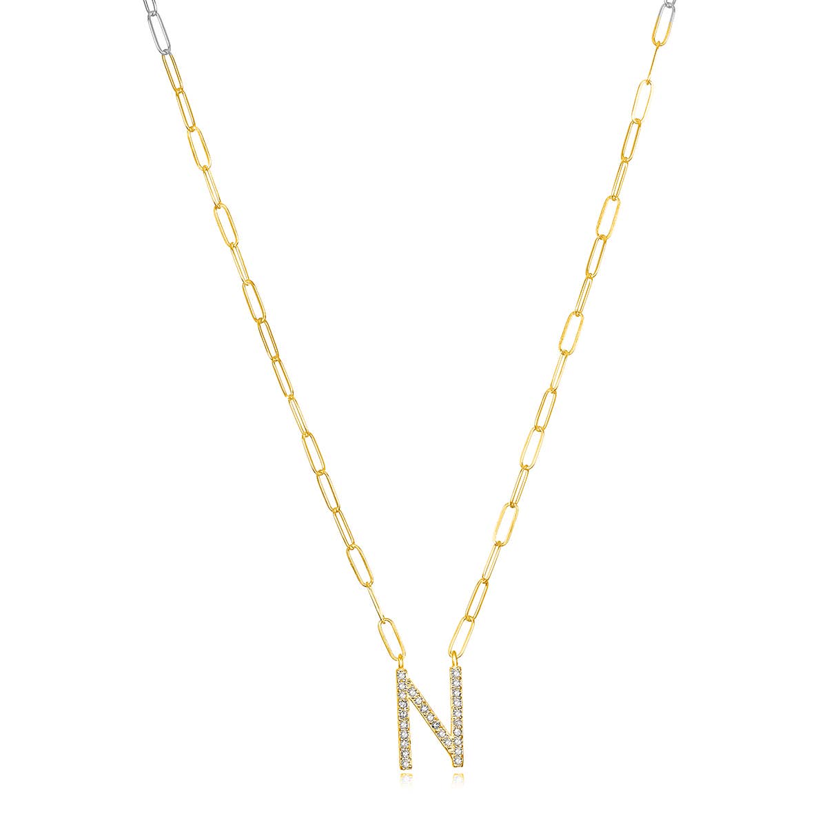 Amelia Rose Jewelry - Wholesale Pendant/Charm Necklace - Grand Diamond Initial Necklaces-All Letters Gold21