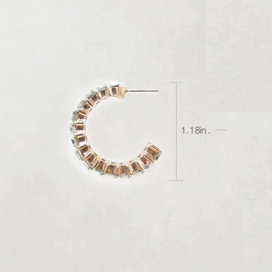 Fashion City - Venta al por mayor Pendientes de aro - Pendientes de aro con circonita cúbica de colores 9