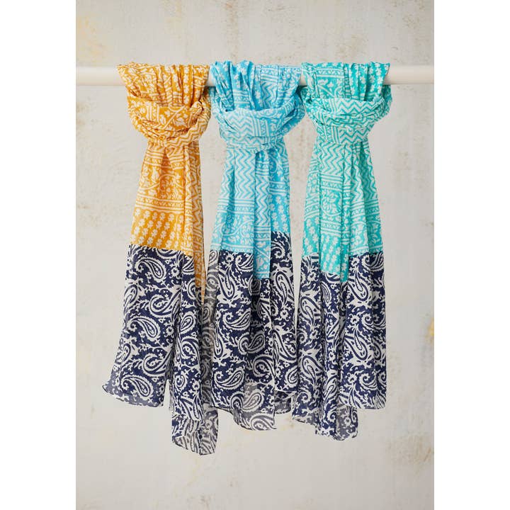 Namaste - Wholesale Scarf - Women's - Kashmir 2-tone Cotton Scarf