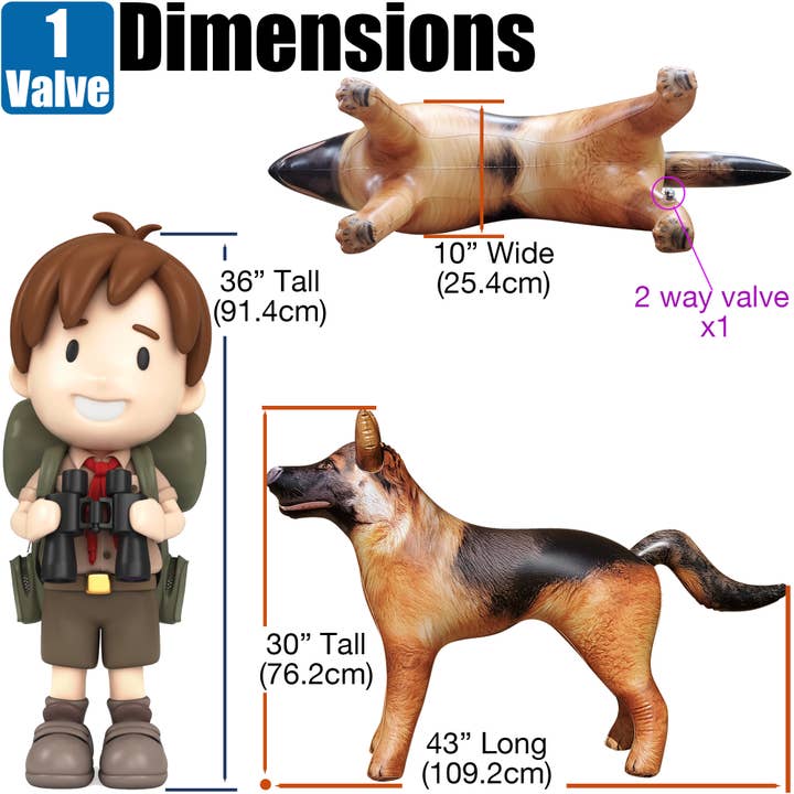 Jet Creations Inc. – Decalque por atacado – Pastor Alemão Insuflável, 43 Polegadas de Comprimento1