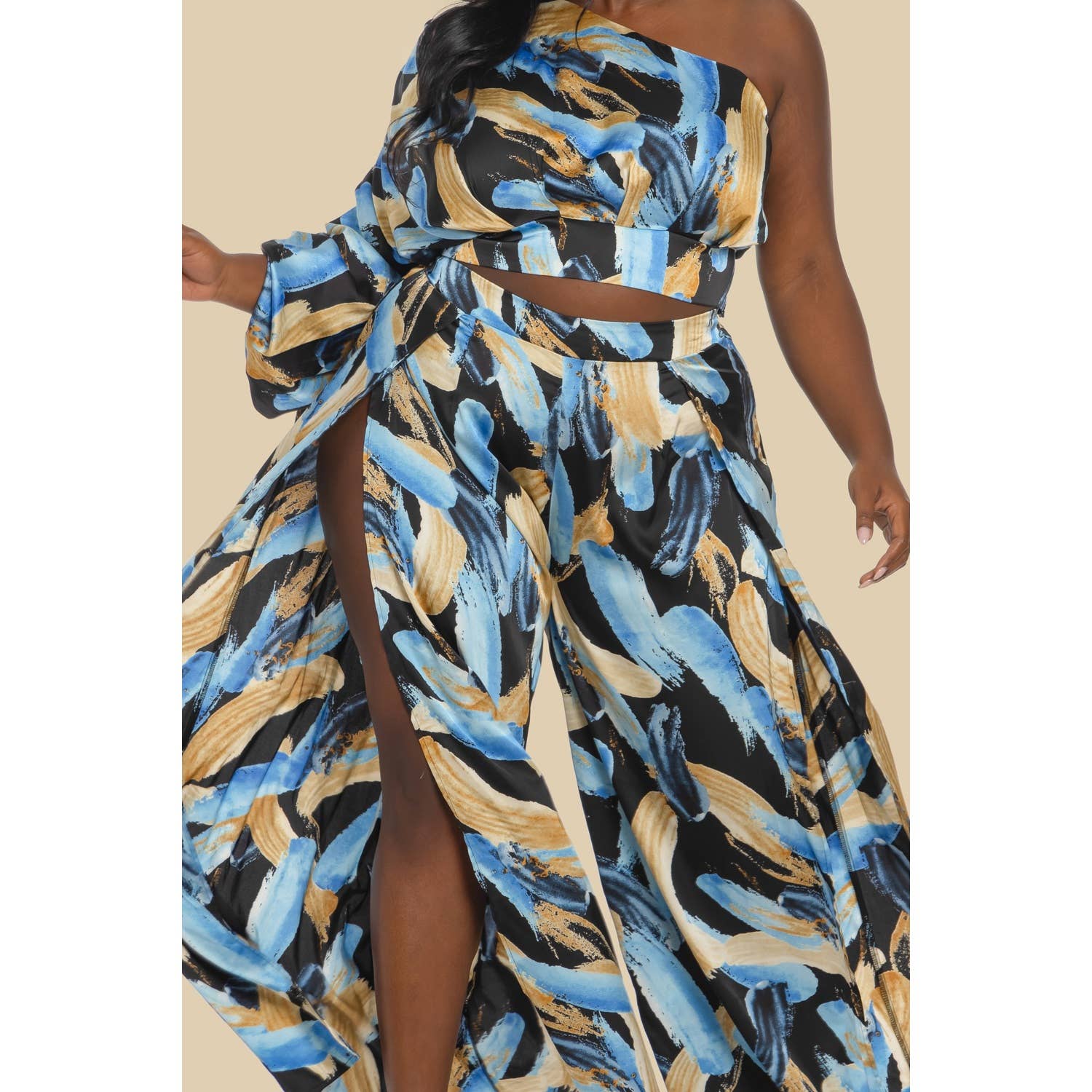 The Sang - Vente Jupe – femme - PLUS D'ENSEMBLES DE HAUT ET DE PANTALON IMPRIMÉS À UNE ÉPAULE5