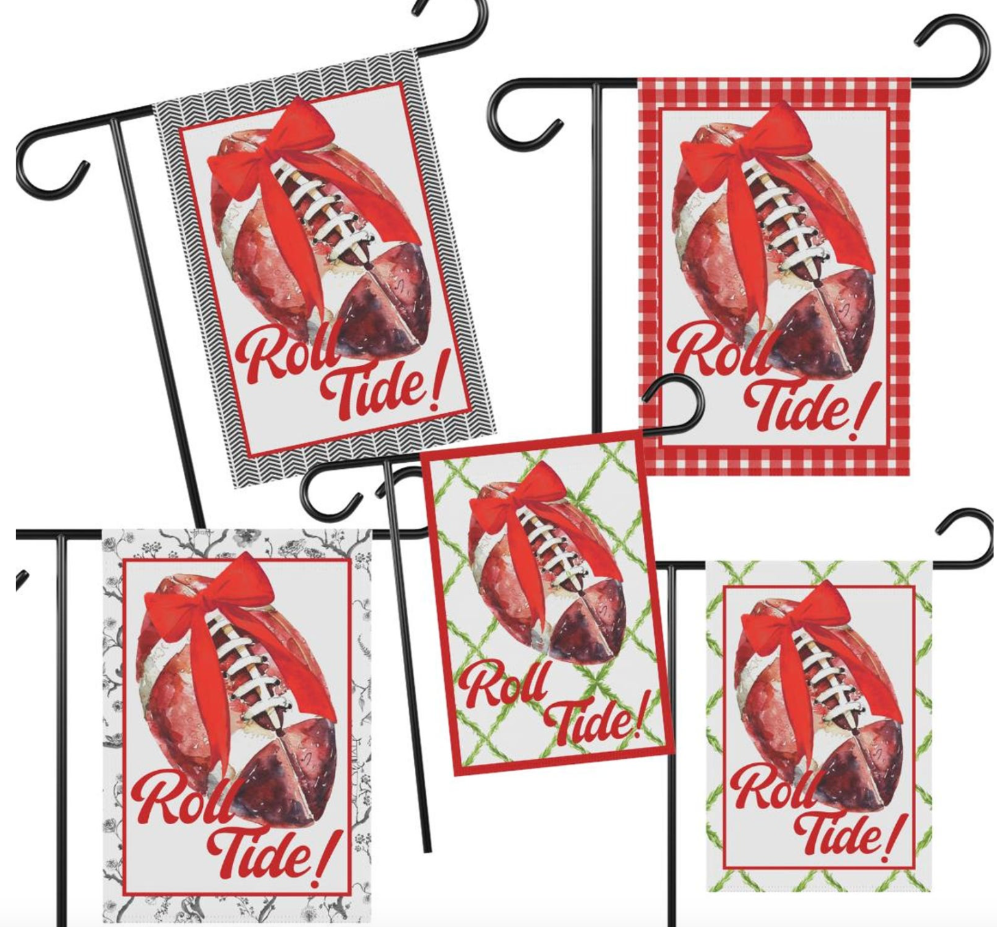 Design Carolinas - Wholesale Flag - "Roll Tide" Red Alabama Football Garden Flag1