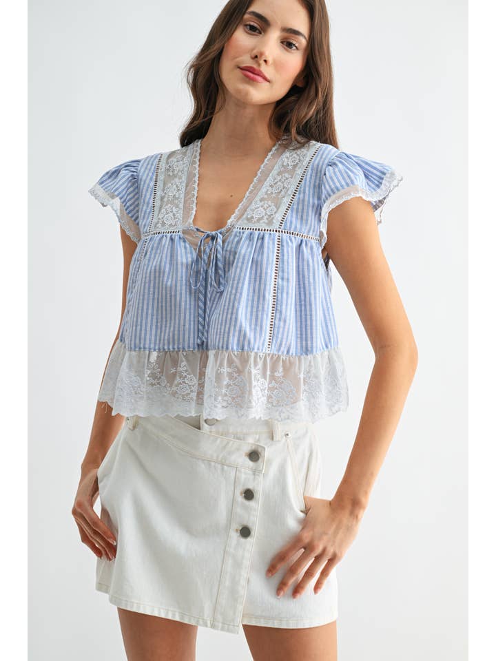 Camellia - Vente Chemisier – femme - BLOUSE À DENTELLE CST10128J1