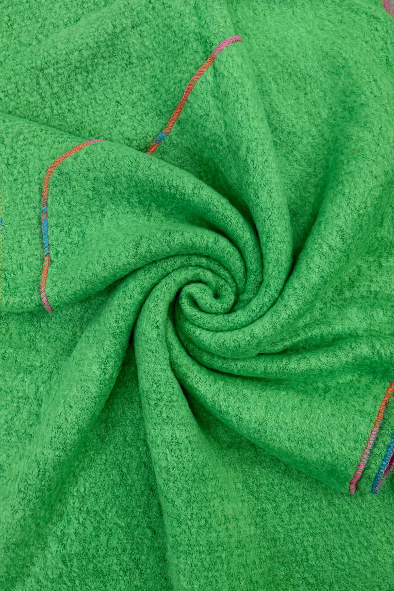 Fashion Scarf World - Wholesale Scarf - Women's - Plain Contrast Stitch Wool Diagonal Edge Scarf16