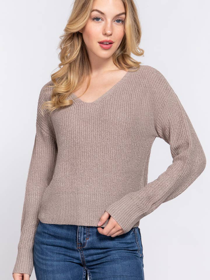 Camisola Dolman Slv com alças abertas nas costas por atacado de Fashion Quality Boutik