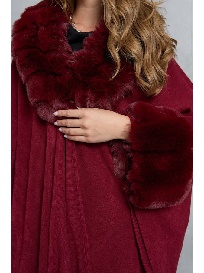 SAACHI - Wholesale Kimono - Women's - Faux Fur Party Kimono Jacket9