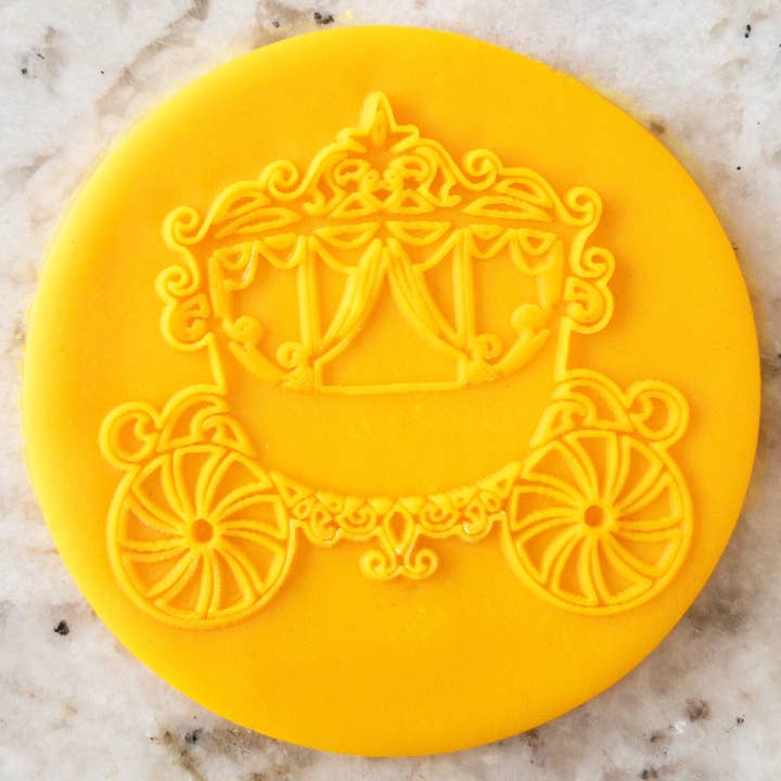 Princess Carriage POPup Embosser Cookie Biscuit Stamp for wholesale by Cut Bake Stamp