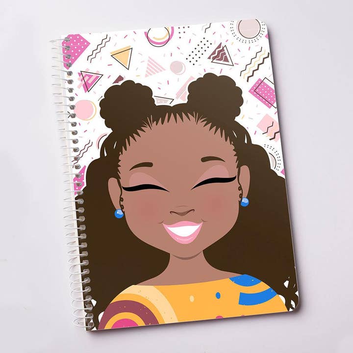 "Miss Mirrah Metric" Spiral Notebook for wholesale by The DynaSmiles Stationery