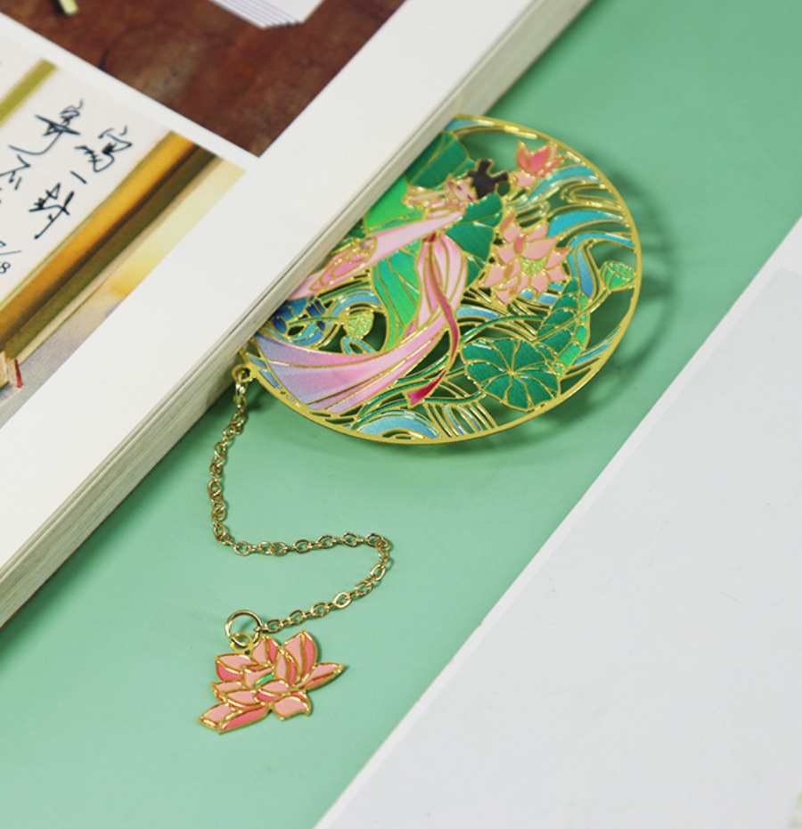 Bright MacMing - Wholesale Bookmark - Lotus Fairy Metal Bookmark1