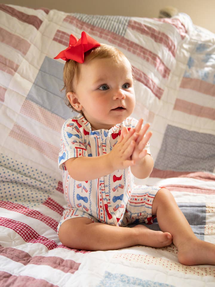 American Babe Shortie Romper for wholesale by Behold Baby