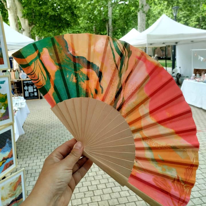 Maison Chapal – Engroshandel Tilbehør til foldbar ventilator – Ventilator med flamencoinspireret print fra Maison Chapal2