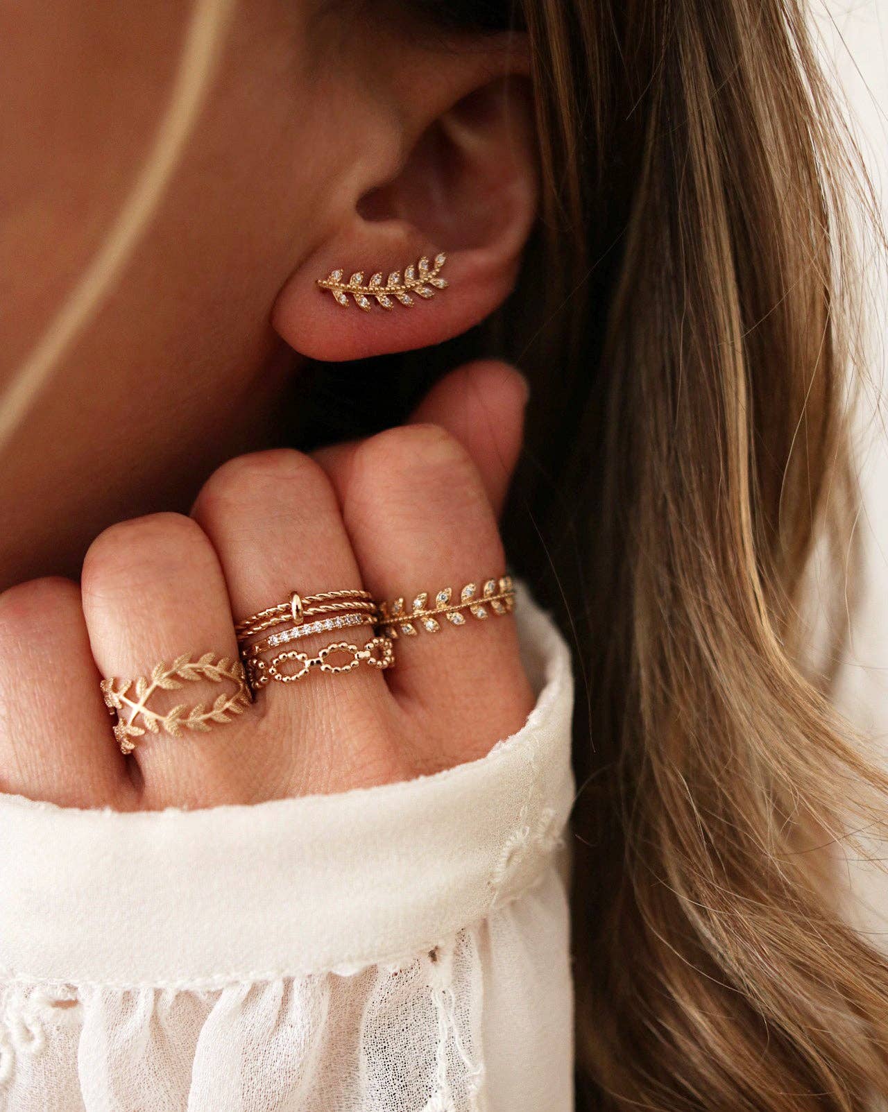 Labelle – Großhandel Ohrstecker – OLYMPE Ohrring mit Strass-Steinen zum Einclippen1