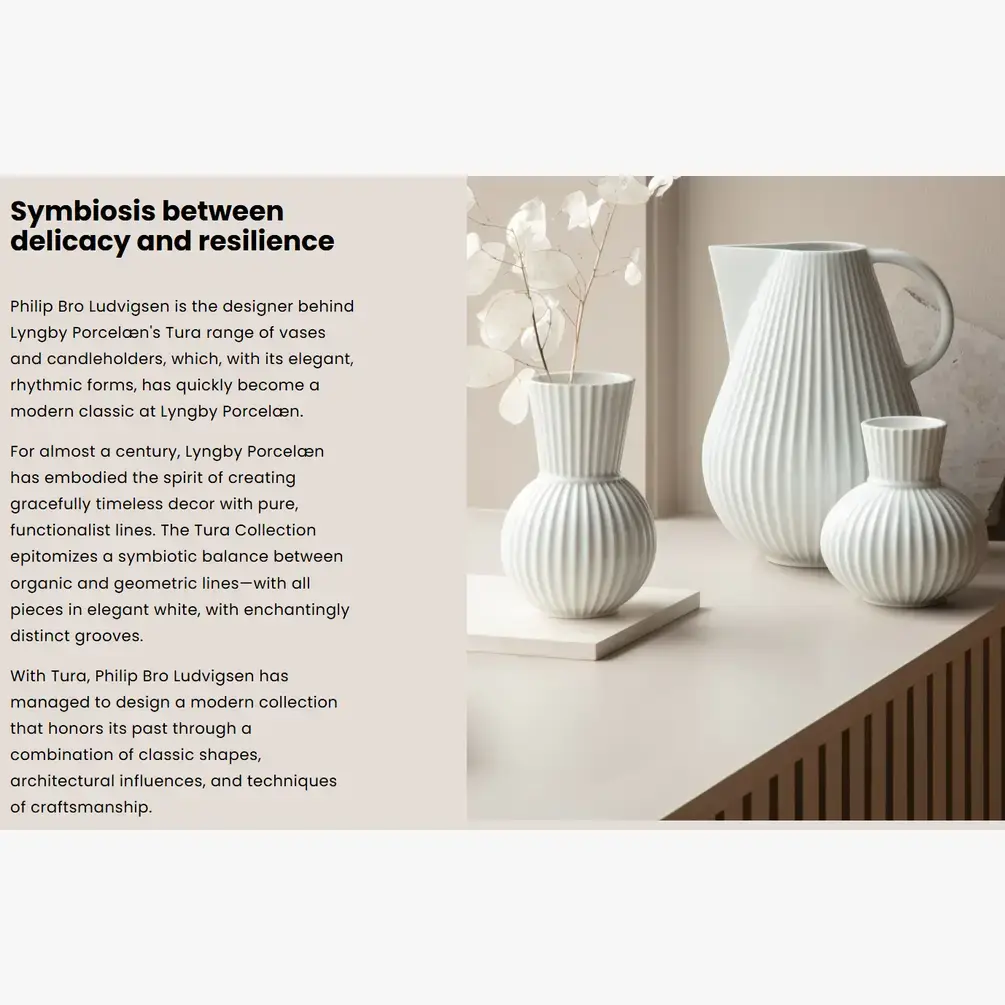 Danish Design Collective - Wholesale Candle Holder - Lyngby Porcelæn - Tura - Decorative Porcelain Candle Holder10