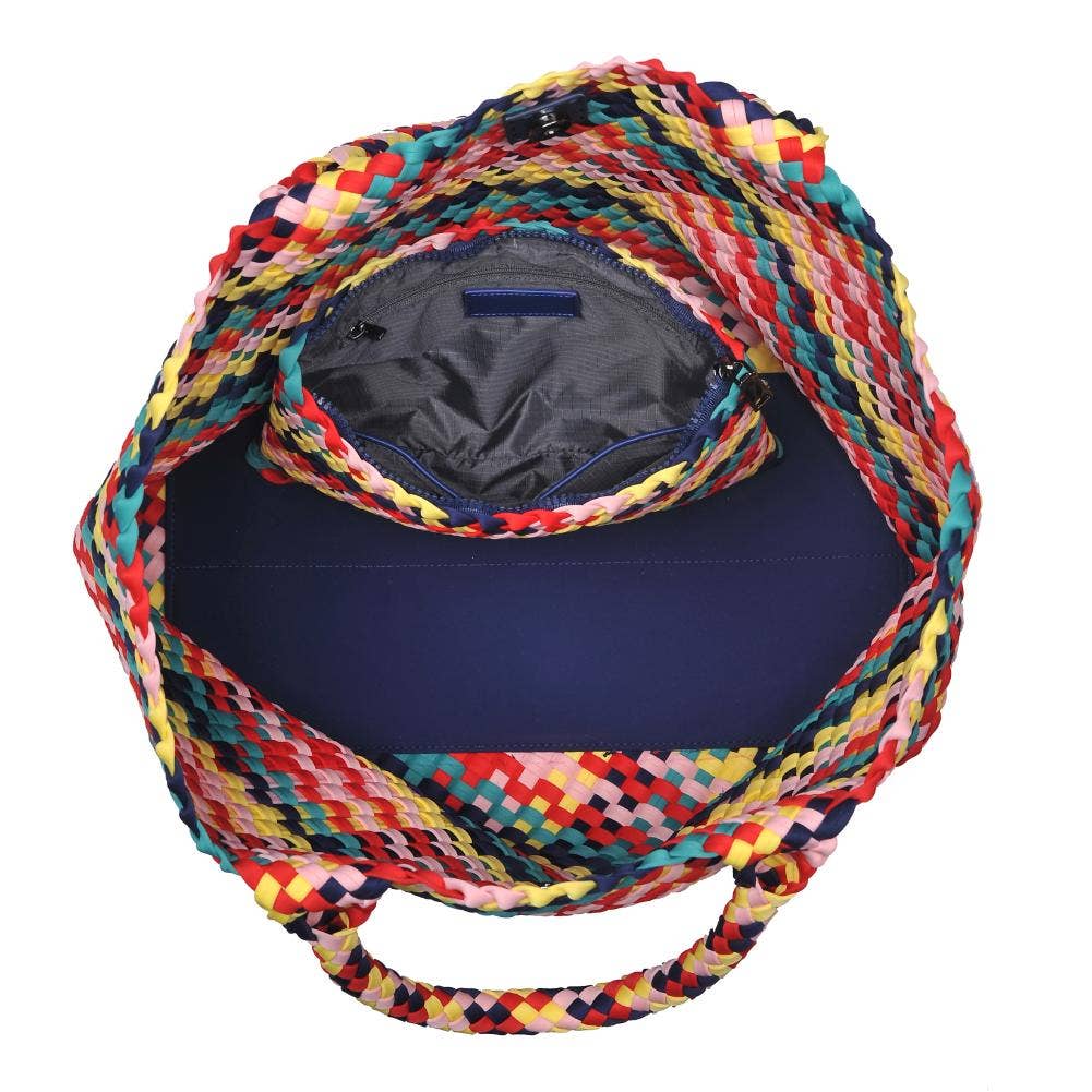 Sol and Selene – Großhandel Tragetasche – Damen – Große gewebte Neopren-Tasche "Sky's The Limit"127