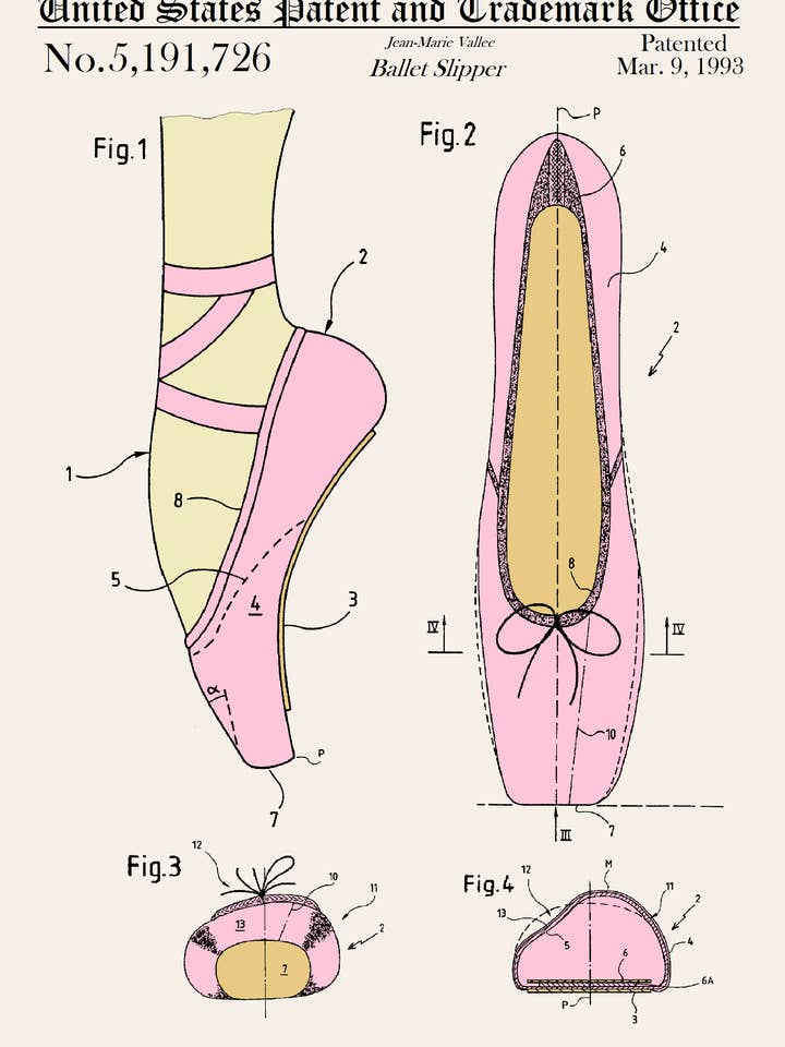 Ballet Slipper Everyday Grußkarte für den Großhandel von PATENT PRESS GREETING CARDS